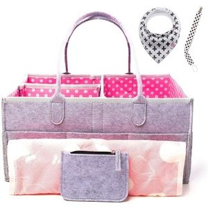 Baby Diaper organizing caddy tote With changing mat